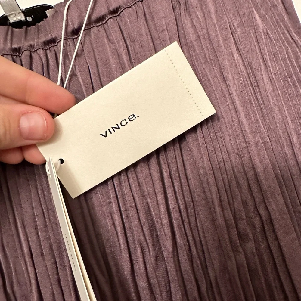 Vince Plum/Purple Pleated Midi Skirt